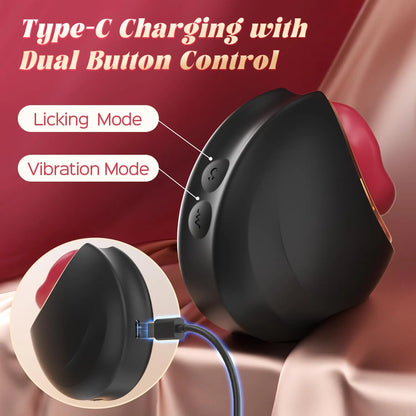 3-in-1 Tongue Licking & Clitoral Vibrator for Women