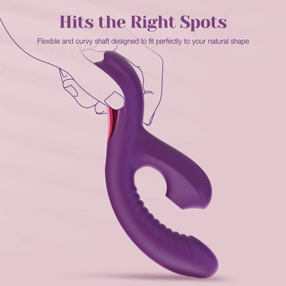 Come-Hither Rabbit Sucking Vibrator - G-Spot & Clit Toy