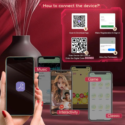 App Remote Control Wearable Vibrator for Couples