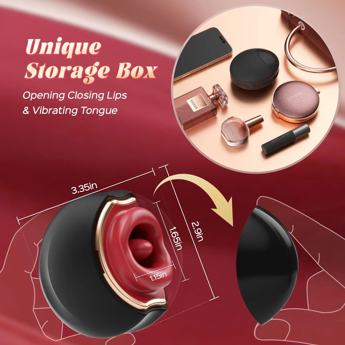3-in-1 Tongue Licking & Clitoral Vibrator for Women