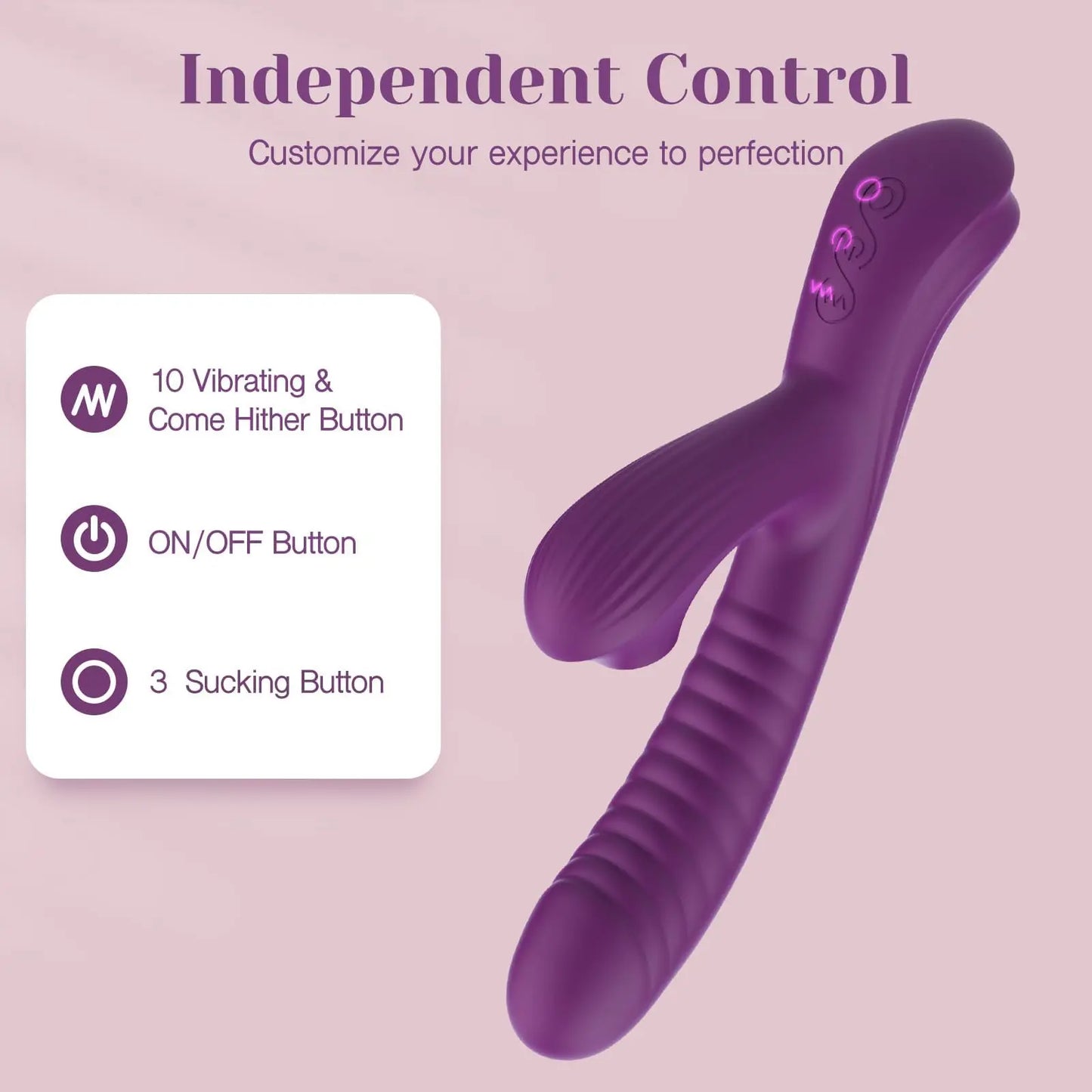 Come-Hither Rabbit Sucking Vibrator - G-Spot & Clit Toy
