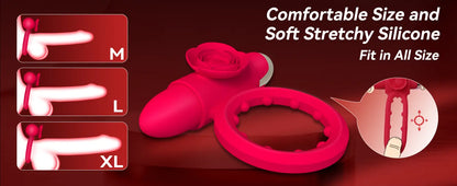 Vibrating Cock Ring with Clitoral Stimulator | Couples Sex Toy