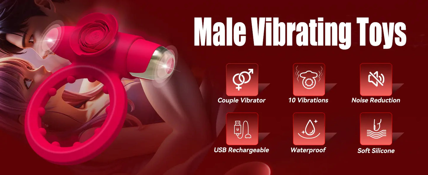 Vibrating Cock Ring with Clitoral Stimulator | Couples Sex Toy