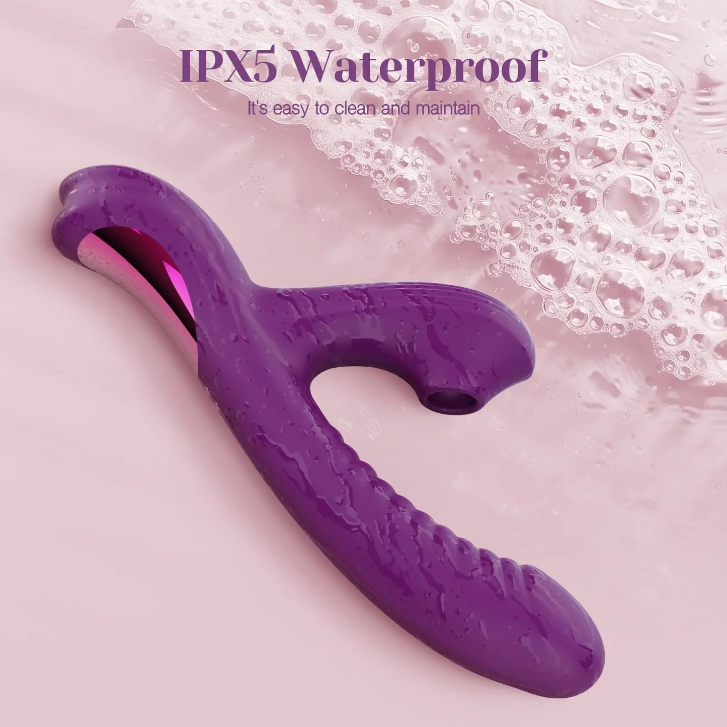 Come-Hither Rabbit Sucking Vibrator - G-Spot & Clit Toy