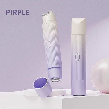 Purple electric bikini trimmer for women with smooth trimming and skin-safe design