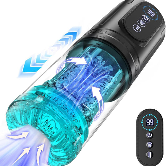 Automatic Male Masturbator Cup - Telescopic Thrust Rotating Sucking Vibrator for Men
