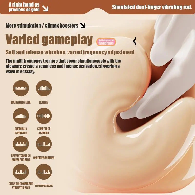 zenzoone goldenright dual motor vibrator with mulitiple patterns