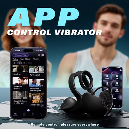 Zenzoone 3-in-1 cock ring, APP control vibrator with remote control for pleasure everywhere
