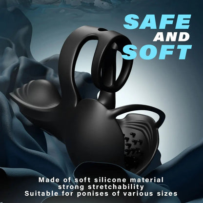 Zenzoone 3-in-1 cock ring, safe and soft silicone material with strong stretchability