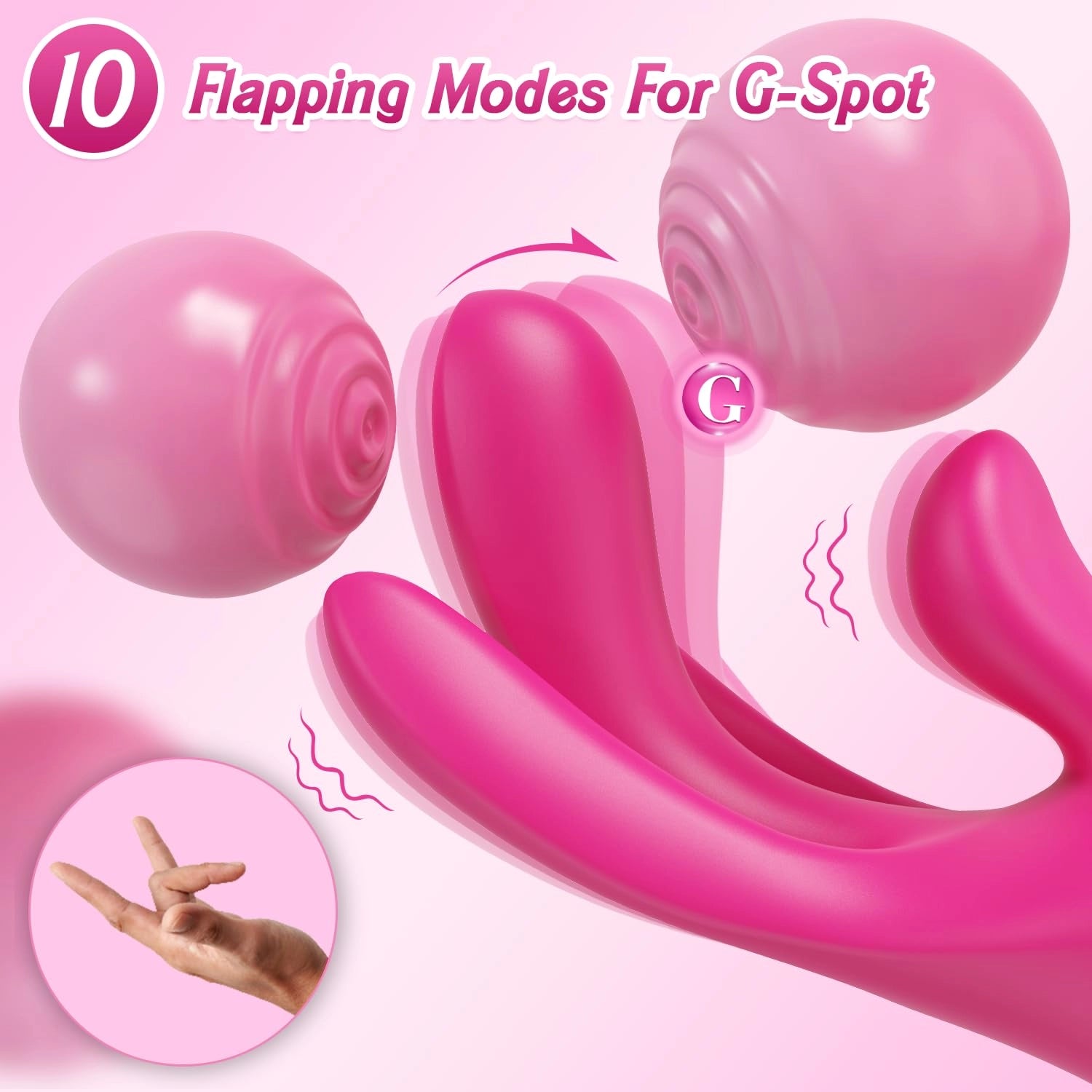 Zenzoone Finger rabbit vibrator 10 flapping modes G spot stimulation
