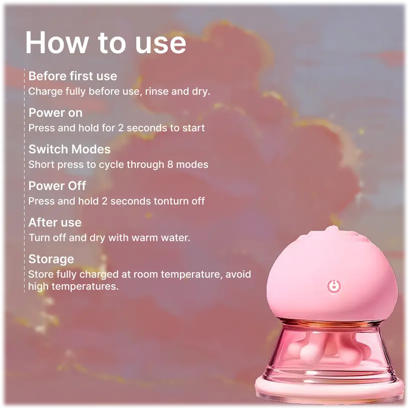 Zenzoone First Kiss breast massager eazy one-button control and multi-mude operation guide
