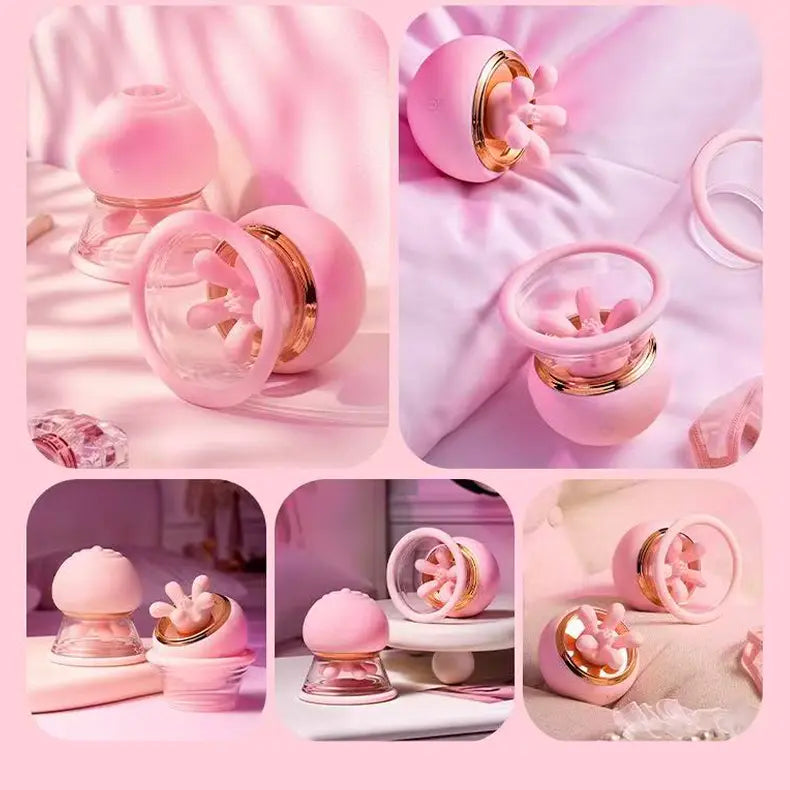 Zenzoone First Kiss pink breast massager multiple angle product display