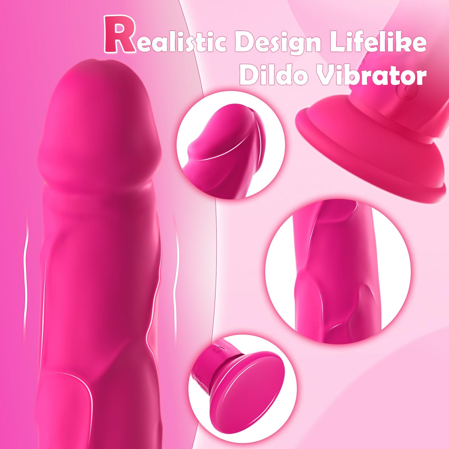 Zenzoone Lunaglow waterproof dildo vibrator with a big suction cup suitable for vaginal and anal use featuring body-safe materials.