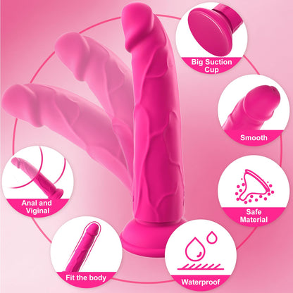 Zenzoone Lunaglow lifelike dildo with a big suction cup, waterproof design, and safe materials suitable for both vaginal and anal use.