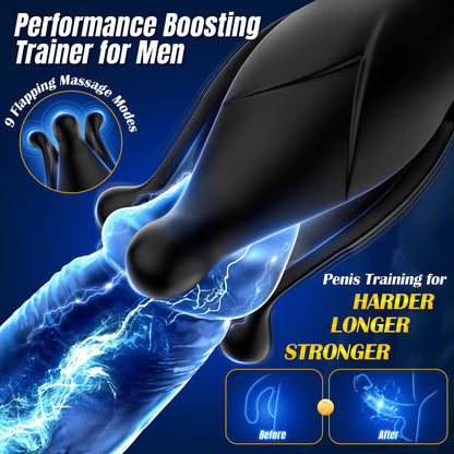 Zenzoone male performance boosting trainer, 9 flapping massage modes for penis training, helps achieve harder, longer and stronger performance