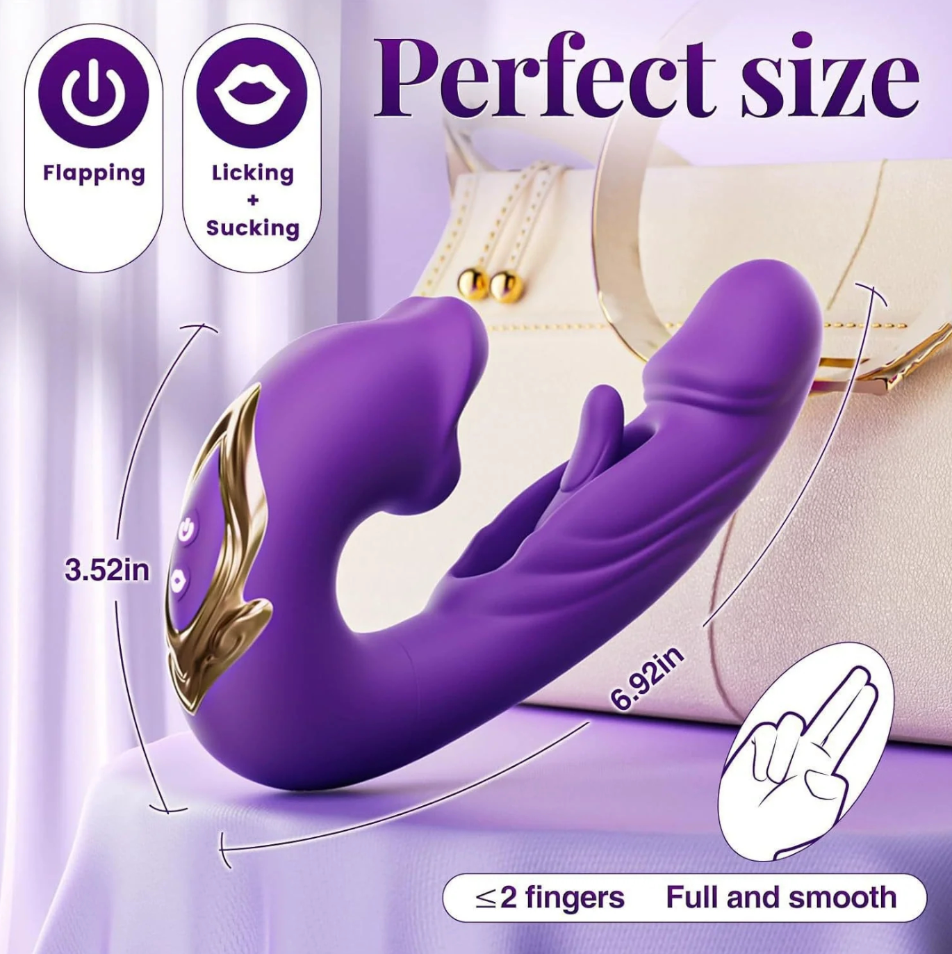 Compact size G spot vibrator under two fingers width ergonomic design