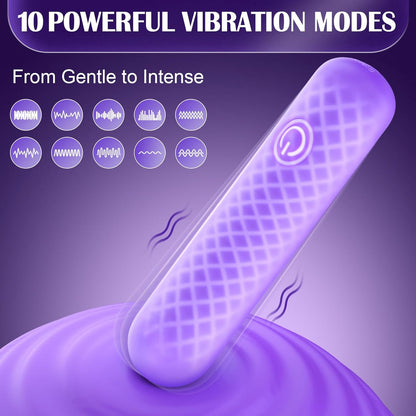 Zenzoone mini bullet vibrator with 10 custom vibration modes, 6 speeds 4 pulsation patterns, one-button control