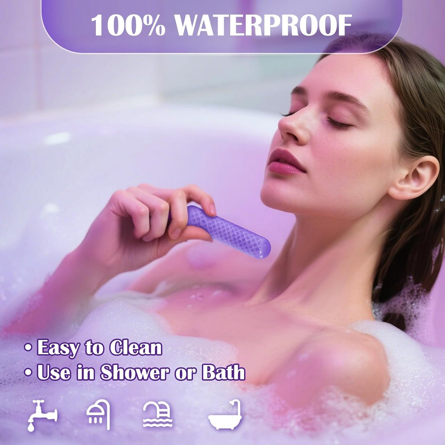  Zenzoone 100% waterproof mini bullet vibrator, easy to clean, suitable for use in shower or bath and simple quick cleaning after use