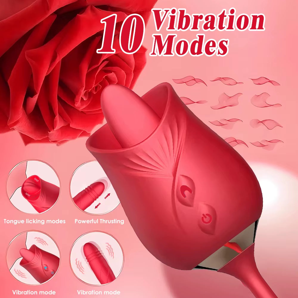Zenzoone red rose vibrator for clitoral and G-spot stimulation
