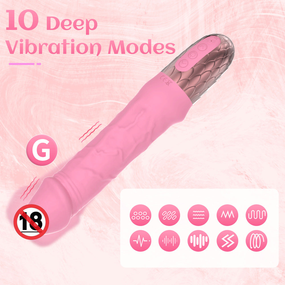 Zenzoone Velora G-spot vibrator with 10 deep vibration modes and ergonomic curved shaft
Pink electronic device with 10 deep vibration modes on a pink background