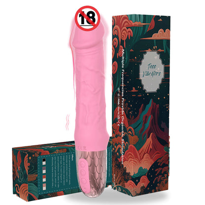 Zenzoone Velora realistic G-spot vibrator with discreet gift-ready packaging box
Pink vibrator with colorful packaging on a white background