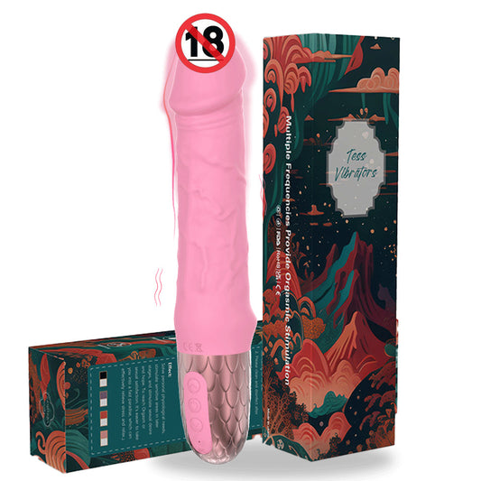 Zenzoone Velora realistic G-spot vibrator with discreet gift-ready packaging box
Pink vibrator with colorful packaging on a white background