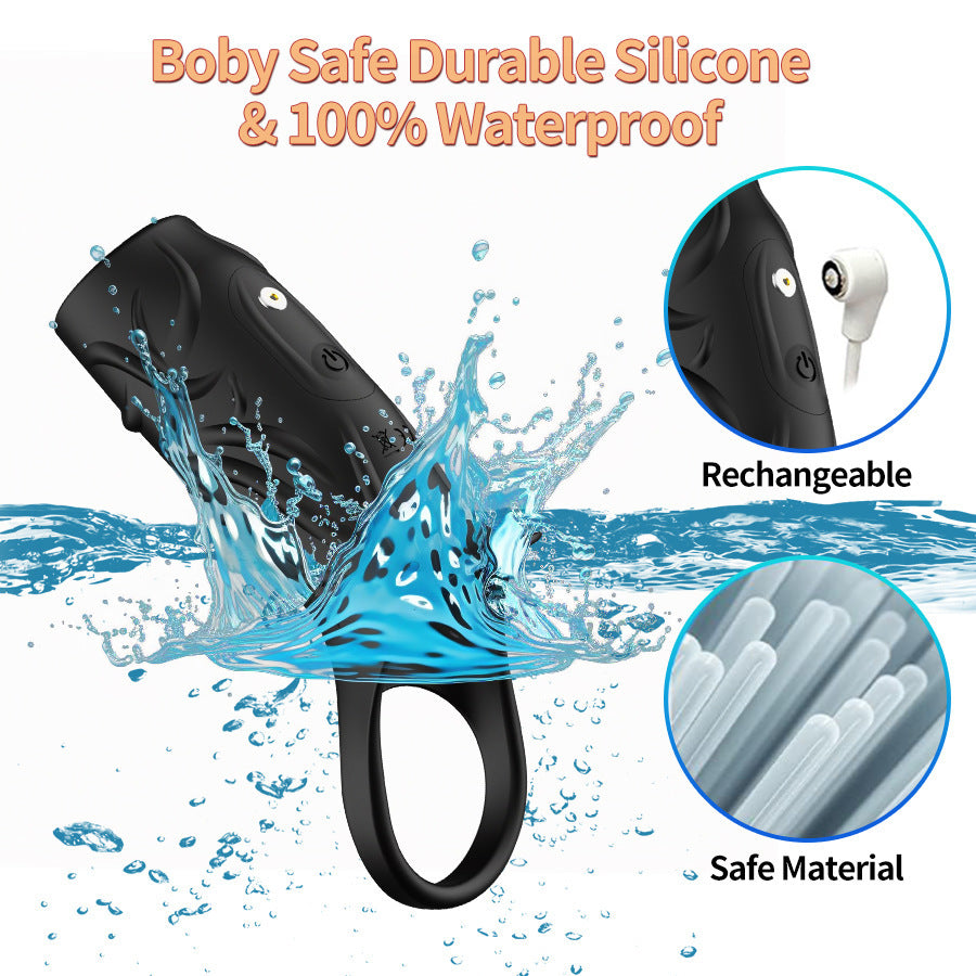 Zenzoone vibrating delay cock ring with body safe durable silicone, 100% waterproof design and rechargeable function, safe material for long-term intimate use