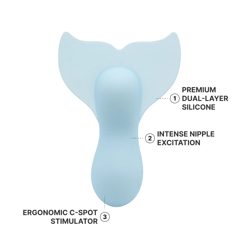 Zenzoone whale-tail vibe, ergonomic C-spot stimulator, premium dual-layer silicone, brings intense nipple excitation