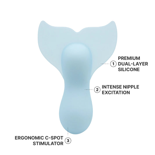 Zenzoone whale-tail vibe, ergonomic C-spot stimulator, premium dual-layer silicone, brings intense nipple excitation